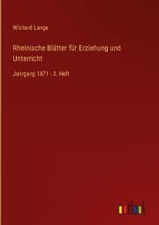 Cover von Rheinische Blätter für Erziehung und Unterricht