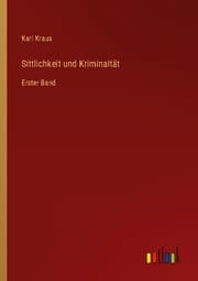Cover von Sittlichkeit und Kriminaität