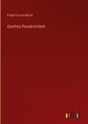 Cover von Goethes Persönlichkeit