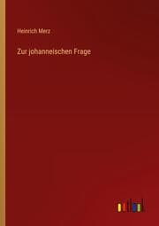 Cover von Zur johanneischen Frage