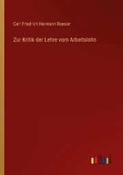 Cover von Zur Kritik der Lehre vom Arbeitslohn