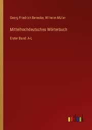 Cover von Mittelhochdeutsches Wörterbuch