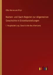 Cover von Namen- und Sach-Register zur Allgemeinen Geschichte in Einzeldarstellungen