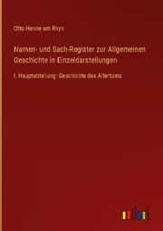 Cover von Namen- und Sach-Register zur Allgemeinen Geschichte in Einzeldarstellungen
