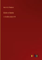 Cover von Sisto e Sesto