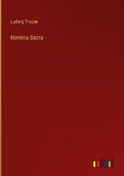 Cover von Nomina Sacra