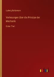 Cover von Vorlesungen über die Prinzipe der Mechanik