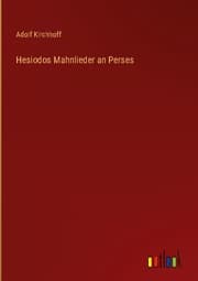 Cover von Hesiodos Mahnlieder an Perses