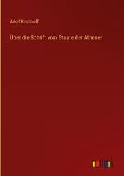 Cover von Über die Schrift vom Staate der Athener