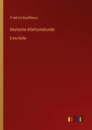 Cover von Deutsche Altertumskunde