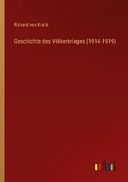 Cover von Geschichte des Völkerkrieges (1914-1919)