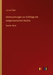 Cover von Untersuchungen zur Erbfolge der ostgermanischen Rechte