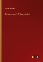 Cover von Schopenhauer's Erlösungslehre
