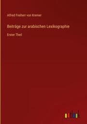Cover von Beiträge zur arabischen Lexikographie
