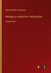 Cover von Beiträge zur arabischen Lexikographie