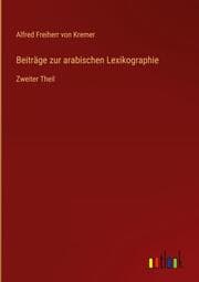 Cover von Beiträge zur arabischen Lexikographie