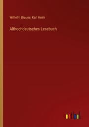 Cover von Althochdeutsches Lesebuch