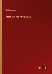 Cover von Atomistik und Kriticismus