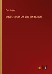 Cover von Brauch, Spruch und Lied der Bauleute