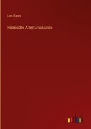 Cover von Römische Altertumskunde