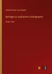 Cover von Beiträge zur arabischen Lexikographie