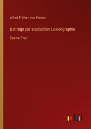 Cover von Beiträge zur arabischen Lexikographie