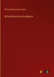 Cover von Althochdeutsches Lesebuch