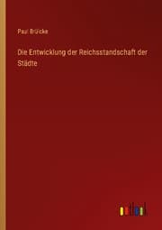 Cover von Die Entwicklung der Reichsstandschaft der Städte