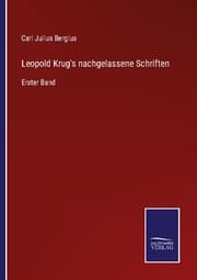 Cover von Leopold Krug's nachgelassene Schriften