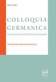 Cover von COLLOQUIA GERMANICA 57,3