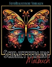 Cover von Malbuch Schmetterling Fotorealistisch.