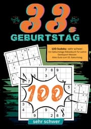 Cover von 33. Geburtstag- Sudoku Geschenkbuch