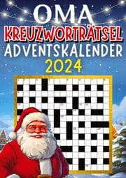 Cover von Oma Kreuzworträtsel Adventskalender 2024 Weihnachtsgeschenk