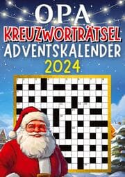 Cover von Opa Kreuzworträtsel Adventskalender 2024 Weihnachtsgeschenk
