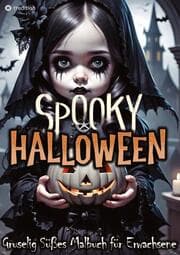 Cover von Halloween Malbuch für Erwachsene - Spooky Halloween Gruselig Süß Ausmalbuch
