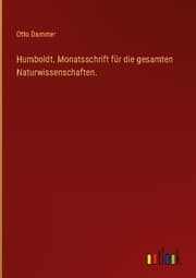 Cover von Humboldt. Monatsschrift für die gesamten Naturwissenschaften.
