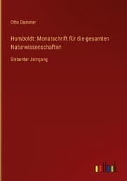 Cover von Humboldt: Monatschrift für die gesamten Naturwissenschaften