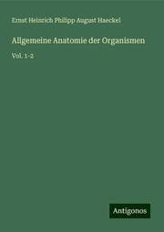 Cover von Allgemeine Anatomie der Organismen