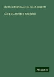 Cover von Aus F.H. Jacobi's Nachlass
