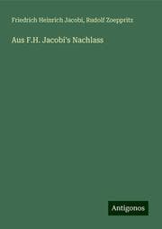 Cover von Aus F.H. Jacobi's Nachlass