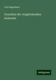 Cover von Grundriss der vergleichenden Anatomie