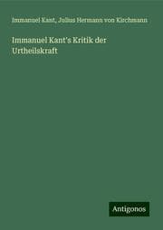 Cover von Immanuel Kant's Kritik der Urtheilskraft