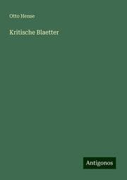 Cover von Kritische Blaetter