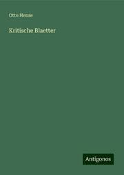 Cover von Kritische Blaetter