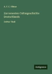 Cover von Zur neuesten Culturgeschichte Deutschlands
