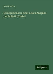 Cover von Prolegomena zu einer neuen Ausgabe der Imitatio Christi