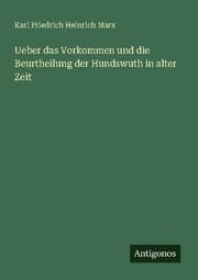 Cover von Ueber das Vorkommen und die Beurtheilung der Hundswuth in alter Zeit