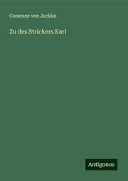 Cover von Zu des Strickers Karl