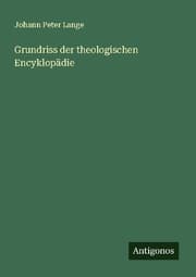 Cover von Grundriss der theologischen Encyklopädie