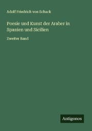 Cover von Poesie und Kunst der Araber in Spanien und Sicilien